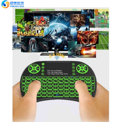 Mini i8 2.4GHz Backlit Wireless Keyboard with Touchpad Mouse — Perfect for Smart Android TV Boxes - TVBOX全球電視盒