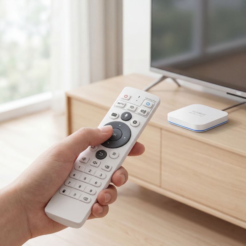 UBOX12 Pro AI voice remote for easy Android TV box navigation